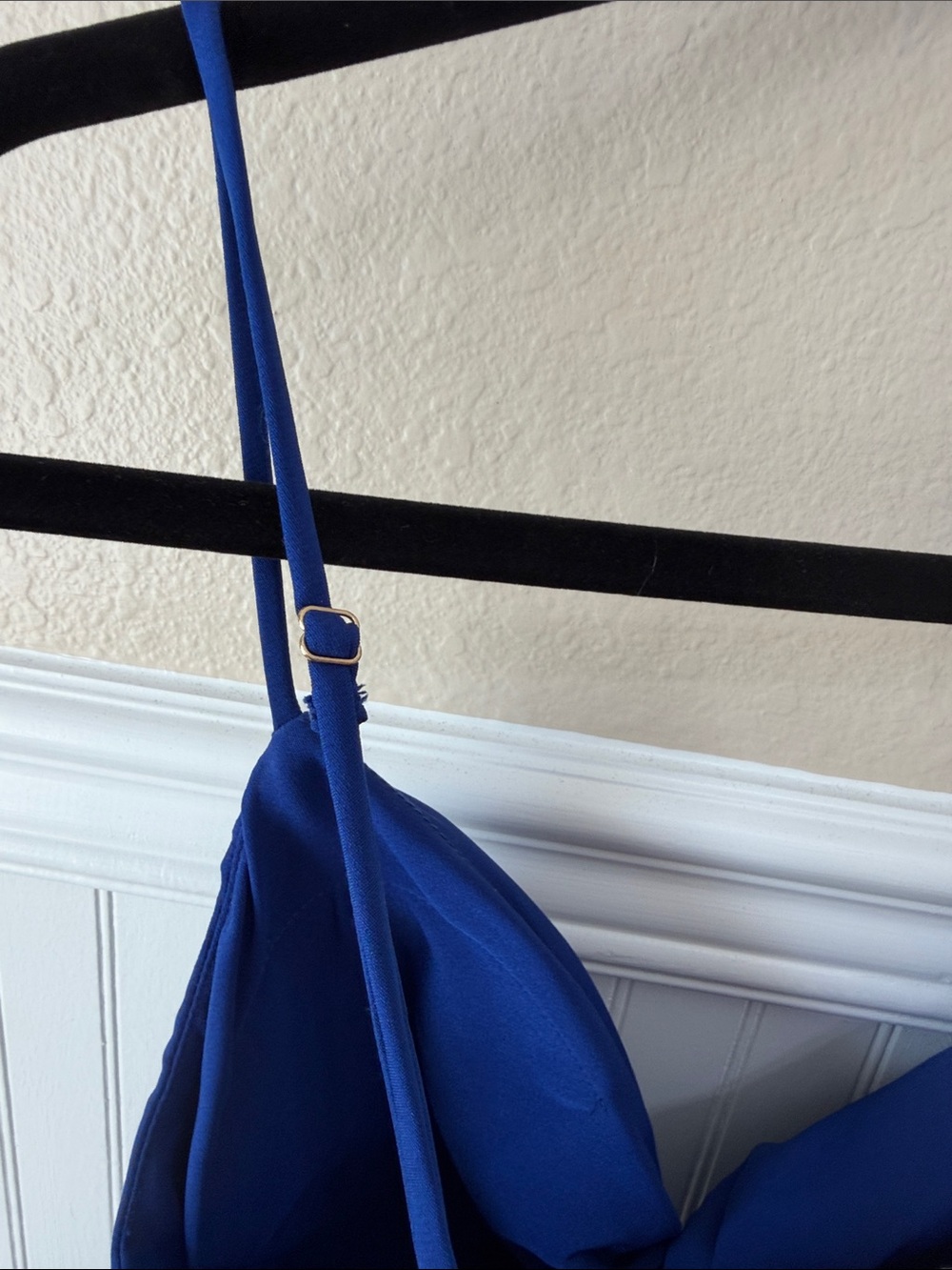 NWT Guess Royal Blue sleek Spaghetti-Strap Size 6  Midi Dress - Picture 6 of 12